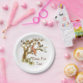 Tea Party Victoriaans illustratie van kinderen Papieren Bordje (Feest)