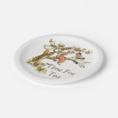 Tea Party Victoriaans illustratie van kinderen Papieren Bordje (Gekanteld)