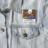 TEA PARTY VIERKANTE BUTTON 5,1 CM (In situ)