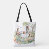 Tea Party voor moeder en dochter Tote Bag (Achterkant)