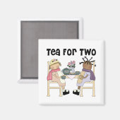 Tea Party voor twee Magneet (Voorkant / Achterkant)
