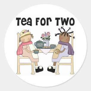 Tea Party voor twee Ronde Sticker