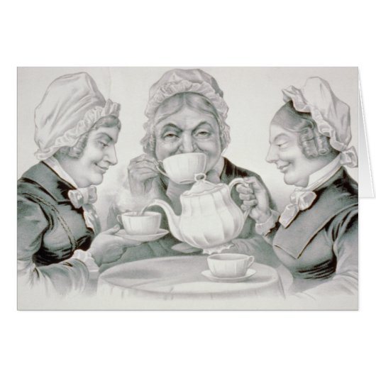 Tea Party-vrienden, een kopje dat juicht (Voorkant Horizontaal)