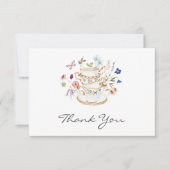 Tea Party Vrijgezellenfeest Bedankkaart (Voorkant)