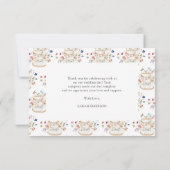 Tea Party Vrijgezellenfeest Bedankkaart (Achterkant)