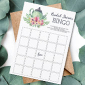 Tea Party Vrijgezellenfeest Bingo Spel Kaart