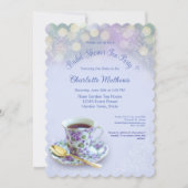  Tea Party Vrijgezellenfeest Blauw Kaart (Voorkant)