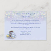 Tea Party Vrijgezellenfeest Blauw Recept Informatiekaartje (Voorkant)