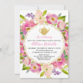 Tea party vrijgezellenfeest Boho blush roze pastel Kaart (Voorkant)