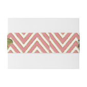 Tea Party Vrijgezellenfeest Chevron Stripes Roos Uitnodigingen Wikkel (Achterkant Voorbeeld)