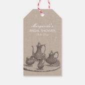  Tea Party Vrijgezellenfeest Dank u rustiek Cadeaulabel (Achterkant)