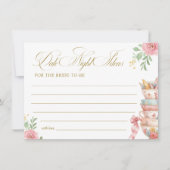 Tea Party Vrijgezellenfeest Date Night Ideeën Kaar Kaart (Voorkant)