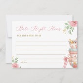 Tea Party Vrijgezellenfeest Date Night Ideeën Kaar Kaart (Voorkant)