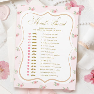 Tea Party Vrijgezellenfeest die zei spel Kaart