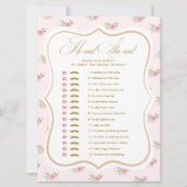 Tea Party Vrijgezellenfeest die zei spel Kaart (Voorkant)