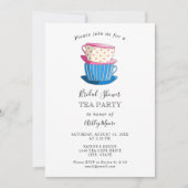 Tea Party Vrijgezellenfeest Elegant Eenvoudige Tea Kaart (Voorkant)