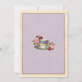 Tea Party Vrijgezellenfeest Garden Teacup Invitati Kaart (Achterkant)