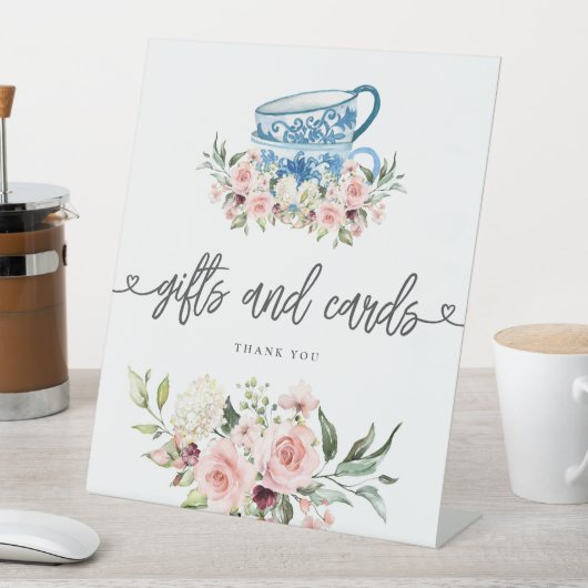 Tea Party Vrijgezellenfeest Geschenken en Kaarten Reclamebord Met Voetstuk (Insitu)
