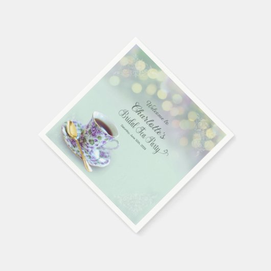  Tea Party Vrijgezellenfeest Groen Servet (Hoek)