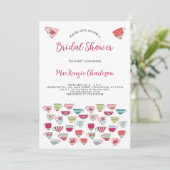 Tea Party Vrijgezellenfeest Kaart (Staand voorkant)