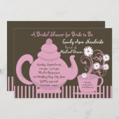 Tea Party Vrijgezellenfeest Kaart (Voorkant / Achterkant)