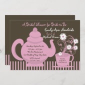 Tea Party Vrijgezellenfeest Kaart (Voorkant / Achterkant)