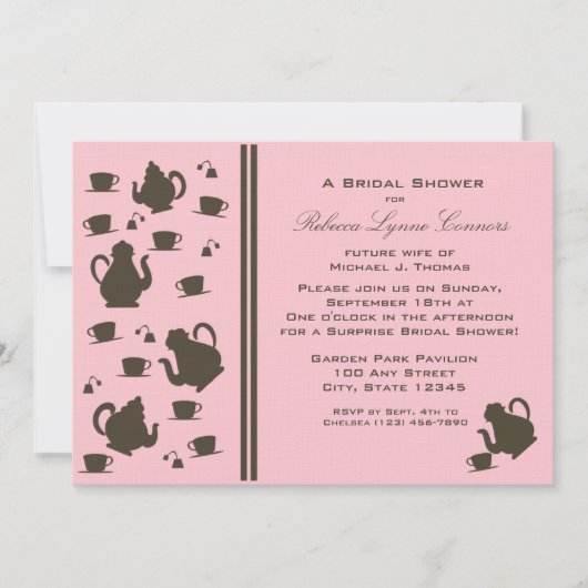 Tea Party / Vrijgezellenfeest Kaart (Voorkant)