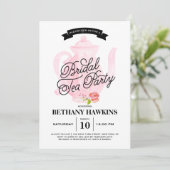 Tea Party | Vrijgezellenfeest Kaart (Staand voorkant)