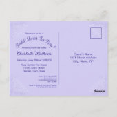 Tea Party Vrijgezellenfeest Lavendel Invitatio Briefkaart (Achterkant)