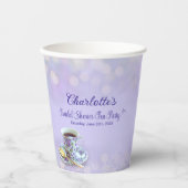 Tea Party Vrijgezellenfeest Lavendel Papieren Bekers (Voorkant)