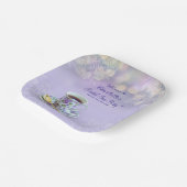  Tea Party Vrijgezellenfeest Lavendelplein Papieren Bordje (Gebogen)