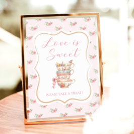 Tea Party Vrijgezellenfeest Liefde is een zoete gu Poster