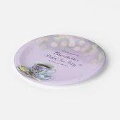 Tea Party Vrijgezellenfeest Lila Papieren Bordje (Gekanteld)