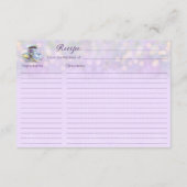 Tea Party Vrijgezellenfeest Lila Recept Informatiekaartje (Achterkant)