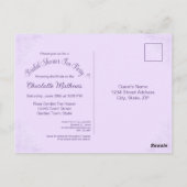  Tea Party Vrijgezellenfeest Lila uitnodiging (Achterkant)