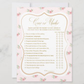 Tea Party Vrijgezellenfeest over of onder Game Kaa Kaart (Voorkant)