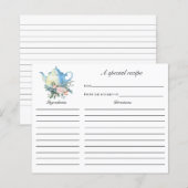 Tea Party Vrijgezellenfeest Recipcard (Voorkant / Achterkant)