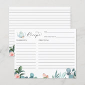 Tea Party Vrijgezellenfeest Recipcard (Voorkant / Achterkant)