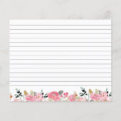 Tea Party Vrijgezellenfeest Recipcard (Achterkant)