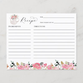 Tea Party Vrijgezellenfeest Recipcard