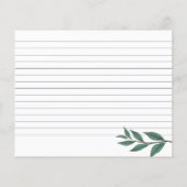 Tea Party Vrijgezellenfeest Recipcard (Achterkant)