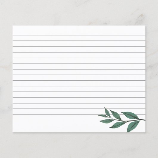 Tea Party Vrijgezellenfeest Recipcard (Achterkant)