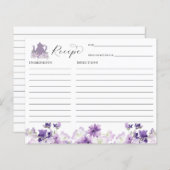 Tea Party Vrijgezellenfeest Recipcard (Voorkant / Achterkant)