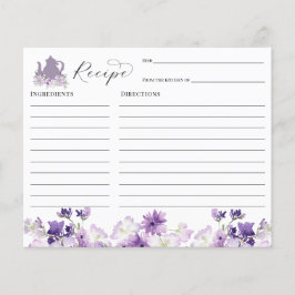 Tea Party Vrijgezellenfeest Recipcard