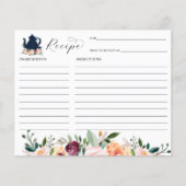 Tea Party Vrijgezellenfeest Recipcard (Voorkant)