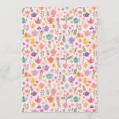 Tea Party Vrijgezellenfeest Schattige Kleurrijke C Menu (Achterkant)