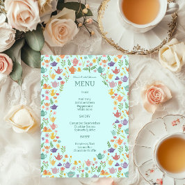 Tea Party Vrijgezellenfeest Schattige Kleurrijke C Menu