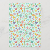 Tea Party Vrijgezellenfeest Schattige Kleurrijke C Menu (Achterkant)