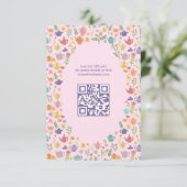 Tea Party Vrijgezellenfeest Schattigee CUSTOM QR C Informatiekaartje (Staand voorkant)