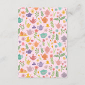 Tea Party Vrijgezellenfeest Schattigee CUSTOM QR C Informatiekaartje (Achterkant)